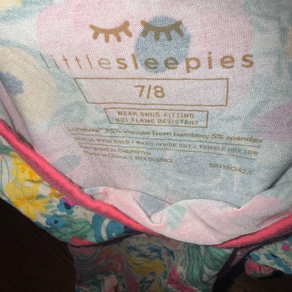 Little Sleepies Secret Garden PJ Top Size 7/8 - Picture 3 of 3